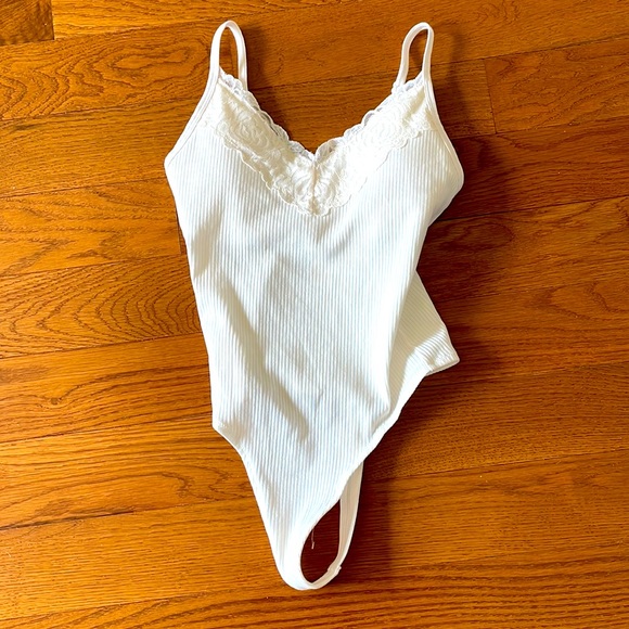 PINK Victoria's Secret Tops - VICTORIA SECRET PINK CAMI BODY SUIT w/ lace trim New W/ Tags